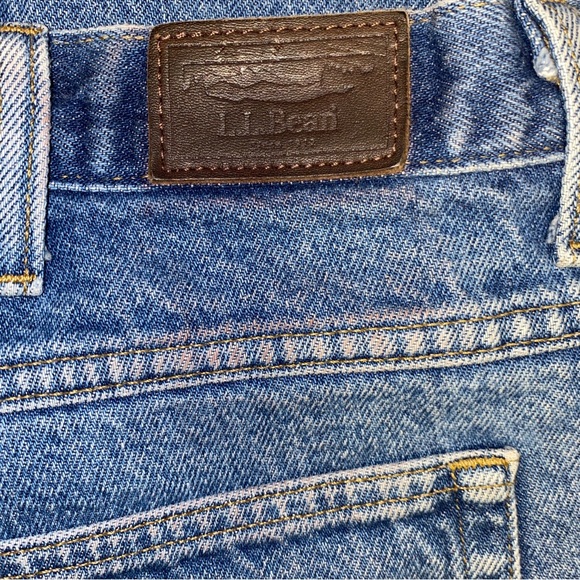 LL Bean Jeans Mens 42x34 Big Blue Denim Classic Fit Medium Wash Cotton Gorpcore - Picture 13 of 14
